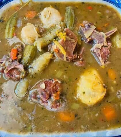 Callaloo with Smokebone Soup 